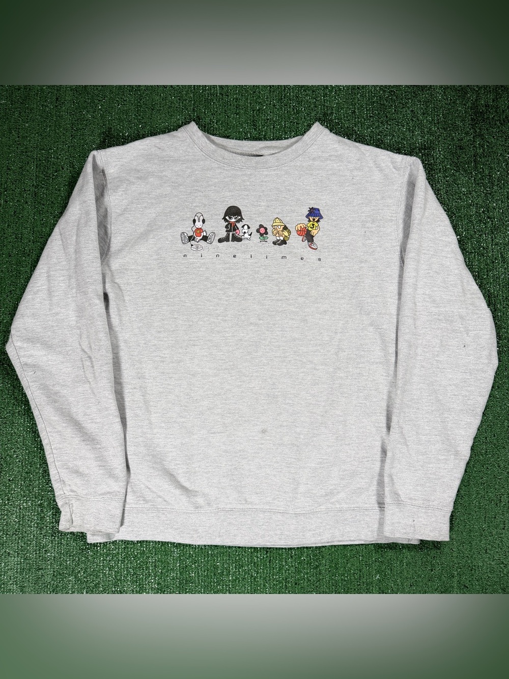 Ninetimes Skate Shop Skater Graphic Crewneck Sweatshirt Large